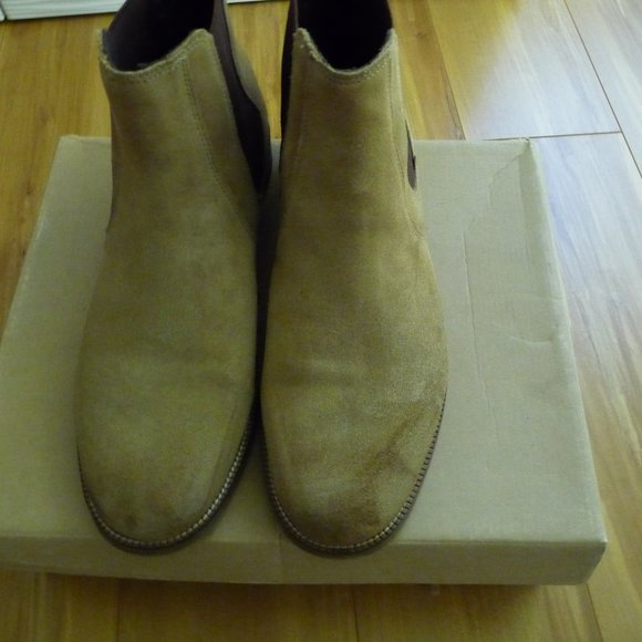 CREVO MEN S DENHAM CHELSEA BOOT TAN DISTRESSED GENUINE SUEDE SIZE 11 USED - Picture 6 of 10
